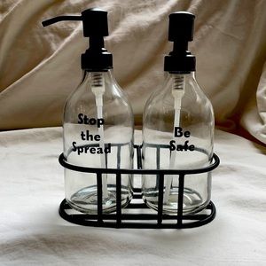 Glass hand soap dispenser